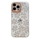 For iPhone 13 Pro Dual-side Laminating IMD Plating Flower Pattern TPU Phone Case (DX-69) - 1