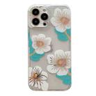 For iPhone 13 Pro Max Dual-side Laminating IMD Plating Flower Pattern TPU Phone Case (DX-74) - 1