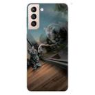For Samsung Galaxy S22 5G Colored Drawing Pattern High Transparent TPU Phone Protective Case(Glass Tiger) - 1