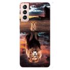 For Samsung Galaxy S22 5G Colored Drawing Pattern High Transparent TPU Phone Protective Case(Desert Lion) - 1