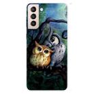 For Samsung Galaxy S22 5G Colored Drawing Pattern High Transparent TPU Phone Protective Case(Owl) - 1
