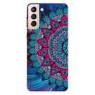 For Samsung Galaxy S22 5G Colored Drawing Pattern High Transparent TPU Phone Protective Case(Oil Painting Flowers) - 1