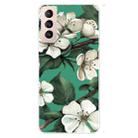 For Samsung Galaxy S22+ 5G Colored Drawing Pattern High Transparent TPU Phone Protective Case(Sasanqua) - 1