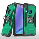 For vivo Y17 Magnetic Armor Shockproof TPU + PC Phone Case with Metal Ring Holder(Dark Green) - 1