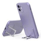 Skin Feel Frosted TPU Shockproof Phone Case with Telescopic Holder For iPhone 11(Purple) - 1