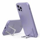 Skin Feel Frosted TPU Shockproof Phone Case with Telescopic Holder For iPhone 11 Pro(Purple) - 1