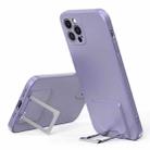 Skin Feel Frosted TPU Shockproof Phone Case with Telescopic Holder For iPhone 11 Pro Max(Purple) - 1