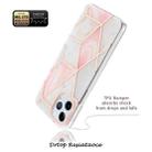 For iPhone 13 Pro Dual-side Laminating  Marble TPU Phone Case (Stitching Sea Blue) - 5