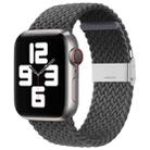 Nylon Braid One Buckle Watch Band For Apple Watch Series 8&7 41mm / SE 2&6&SE&5&4 40mm / 3&2&1 38mm(Grey) - 1