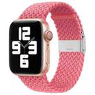 Nylon Braid One Buckle Watch Band For Apple Watch Series 8&7 41mm / SE 2&6&SE&5&4 40mm / 3&2&1 38mm(Pink) - 1