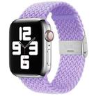 Nylon Braid One Buckle Watch Band For Apple Watch Series 9&8&7 41mm / SE 3&SE 2&6&SE&5&4 40mm / 3&2&1 38mm(British Lavender) - 1