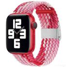 Nylon Braid One Buckle Watch Band For Apple Watch Series 9&8&7 41mm / SE 3&SE 2&6&SE&5&4 40mm / 3&2&1 38mm(Strawberry Red) - 1