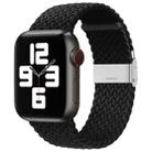 Nylon Braid One Buckle Watch Band For Apple Watch Series 8&7 41mm / SE 2&6&SE&5&4 40mm / 3&2&1 38mm(Black) - 1