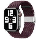 Nylon Braid One Buckle Watch Band For Apple Watch Series 9&8&7 41mm / SE 3&SE 2&6&SE&5&4 40mm / 3&2&1 38mm(Cherry) - 1