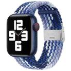 Nylon Braid One Buckle Watch Band For Apple Watch Series 8&7 41mm / SE 2&6&SE&5&4 40mm / 3&2&1 38mm(Blueberry) - 1