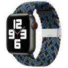 Nylon Braid One Buckle Watch Band For Apple Watch Series 8&7 41mm / SE 2&6&SE&5&4 40mm / 3&2&1 38mm(Blue Camouflage) - 1