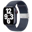 Nylon Braid One Buckle Watch Band For Apple Watch Ultra 49mm&Watch Ultra 2 49mm / Series 9&8&7 45mm / SE 3&SE 2&6&SE&5&4 44mm / 3&2&1 42mm(Deep Blue) - 1