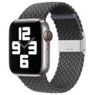 Nylon Braid One Buckle Watch Band For Apple Watch Ultra 49mm / Series 8&7 45mm / SE 2&6&SE&5&4 44mm / 3&2&1 42mm(Grey) - 1