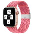 Nylon Braid One Buckle Watch Band For Apple Watch Ultra 49mm / Series 8&7 45mm / SE 2&6&SE&5&4 44mm / 3&2&1 42mm(Pink) - 1