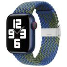Nylon Braid One Buckle Watch Band For Apple Watch Ultra 49mm / Series 8&7 45mm / SE 2&6&SE&5&4 44mm / 3&2&1 42mm(Z Blue Green) - 1