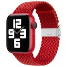 Nylon Braid One Buckle Watch Band For Apple Watch Ultra 49mm / Series 8&7 45mm / SE 2&6&SE&5&4 44mm / 3&2&1 42mm(Red) - 1