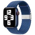 Nylon Braid One Buckle Watch Band For Apple Watch Ultra 49mm / Series 8&7 45mm / SE 2&6&SE&5&4 44mm / 3&2&1 42mm(Cold Blue) - 1