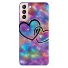 For Samsung Galaxy S22 5G Shockproof Painted Transparent TPU Phone Protective Case(Starry Love) - 1