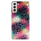 For Samsung Galaxy S22+ 5G Shockproof Painted Transparent TPU Phone Protective Case(Fluorescent Branches) - 1