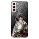 For Samsung Galaxy S22+ 5G Shockproof Painted Transparent TPU Phone Protective Case(Call Wolf) - 1