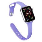 Slimming Silicone Watch Band For Apple Watch Ultra 49mm / Series 8&7 45mm / SE 2&6&SE&5&4 44mm / 3&2&1 42mm(Lilac) - 1