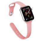 Slimming Silicone Watch Band For Apple Watch Ultra 49mm / Series 8&7 45mm / SE 2&6&SE&5&4 44mm / 3&2&1 42mm(Retro Rose) - 1