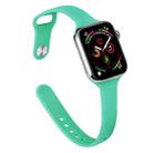 Slimming Silicone Watch Band For Apple Watch Ultra 49mm / Series 8&7 45mm / SE 2&6&SE&5&4 44mm / 3&2&1 42mm(Spearmint Green) - 1