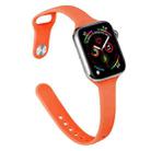 Slimming Silicone Watch Band For Apple Watch Ultra 49mm / Series 8&7 45mm / SE 2&6&SE&5&4 44mm / 3&2&1 42mm(Papaya) - 1