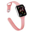 Slimming Silicone Watch Band For Apple Watch Series 8&7 41mm / SE 2&6&SE&5&4 40mm / 3&2&1 38mm(Retro Rose) - 1