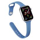 Slimming Silicone Watch Band For Apple Watch Series 8&7 41mm / SE 2&6&SE&5&4 40mm / 3&2&1 38mm(Blue) - 1