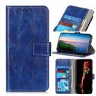 For OnePlus 9RT 5G Retro Crazy Horse Texture Horizontal Flip Leather Phone Case(Blue) - 1