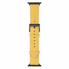 Leather Watch Band For Apple Watch Ultra 49mm / Series 8&7 45mm / SE 2&6&SE&5&4 44mm / 3&2&1 42mm(Yellow) - 1