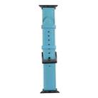 Leather Watch Band For Apple Watch Ultra 49mm / Series 8&7 45mm / SE 2&6&SE&5&4 44mm / 3&2&1 42mm(Blue) - 1