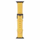 Leather Watch Band For Apple Watch Series 8&7 41mm / SE 2&6&SE&5&4 40mm / 3&2&1 38mm(Yellow) - 1