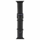 Leather Watch Band For Apple Watch Series 8&7 41mm / SE 2&6&SE&5&4 40mm / 3&2&1 38mm(Black) - 1