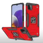 For Samsung Galaxy A22 5G Magnetic Armor Shockproof TPU + PC Phone Case with Metal Ring Holder(Red) - 1