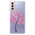 For Samsung Galaxy S22 5G Painted Pattern High Transparent TPU Phone  Protective Case(Butterfly Tree) - 1