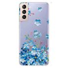 For Samsung Galaxy S22+ 5G Painted Pattern High Transparent TPU Phone  Protective Case(Star Flower) - 1