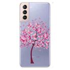 For Samsung Galaxy S22+ 5G Painted Pattern High Transparent TPU Phone  Protective Case(Butterfly Tree) - 1
