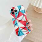 For iPhone 12 Pro Max TPU Shockproof Phone Case(Abstract Red Blue) - 1