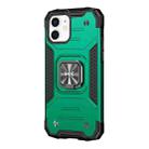 For iPhone 12 WK WTP-012 Shockproof PC + TPU + Metal Phone Case with Ring Holder(Green) - 1