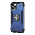 For iPhone 12 Pro WK WTP-012 Shockproof PC + TPU + Metal Phone Case with Ring Holder(Blue) - 1