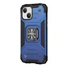 For iPhone 13 mini WK WTP-012 Shockproof PC + TPU + Metal Phone Case with Ring Holder (Blue) - 1