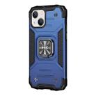 For iPhone 13 WK WTP-012 Military Series Shockproof PC + TPU + Metal Phone Case with Ring Holder(Blue) - 1