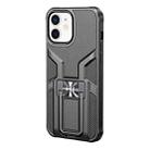 For iPhone 12 mini WK WTP-013 Shockproof PC + TPU Phone Case with Metal Holder (Black) - 1